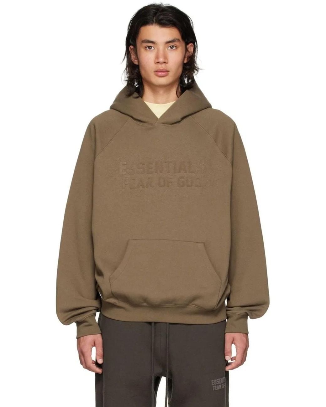 Fear Of God Natural Essentials Logo Hoodie for men