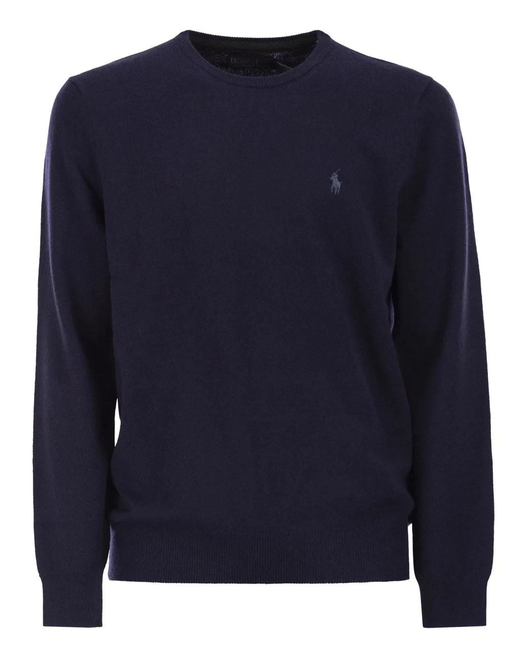 Polo Ralph Lauren Blue Wool Crew Neck Jumper for men