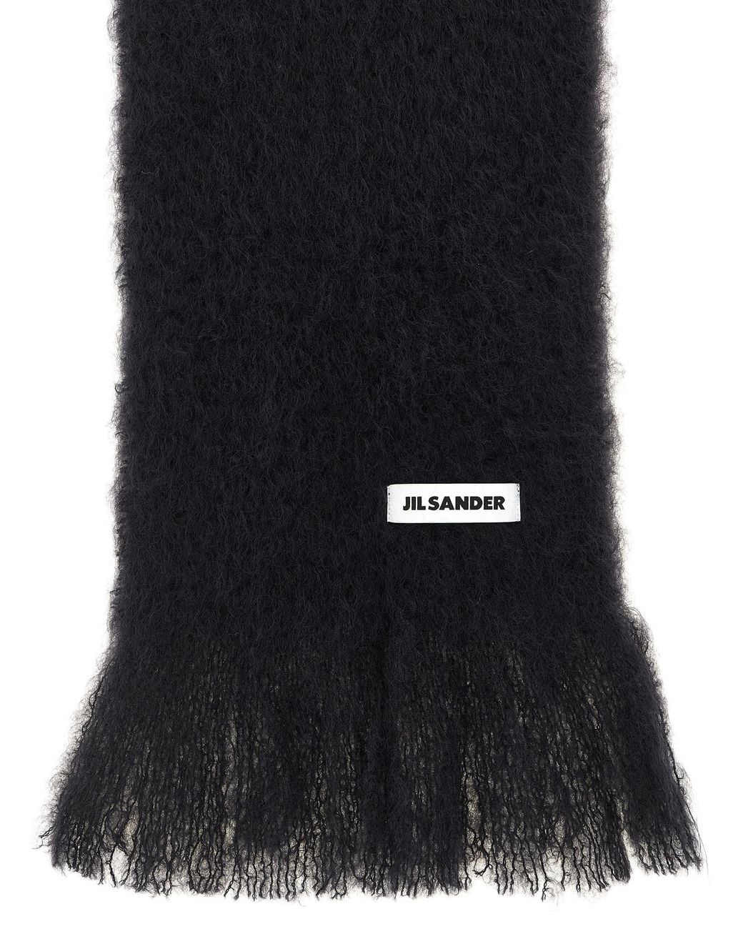 Jil Sander Black Small Mohair Scarf for men