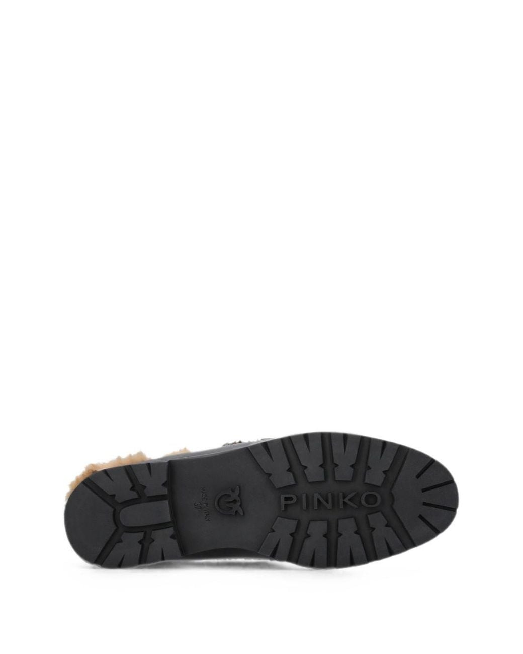 Pinko Black Leather Rubber Shoes