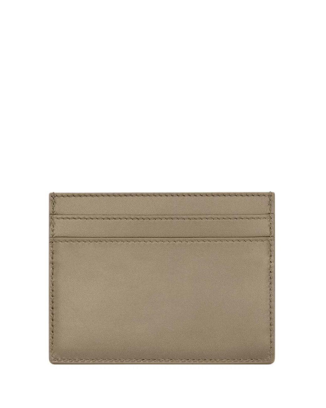 Saint Laurent Gray Calf Leather Card Case for men
