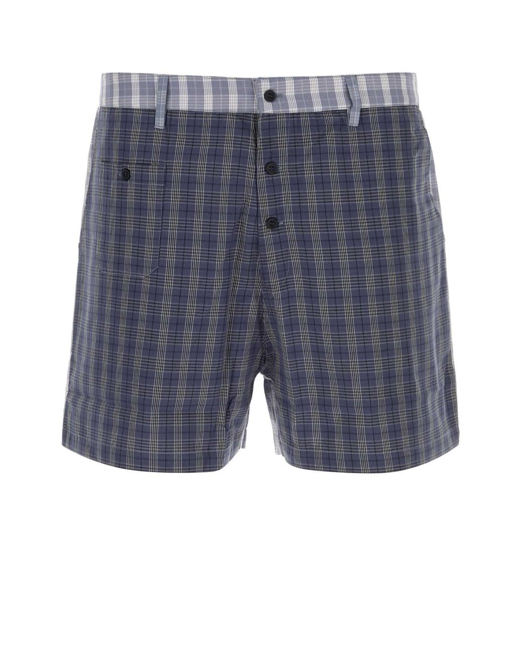 GIMAGUAS Blue Ruben Check Shorts For for men