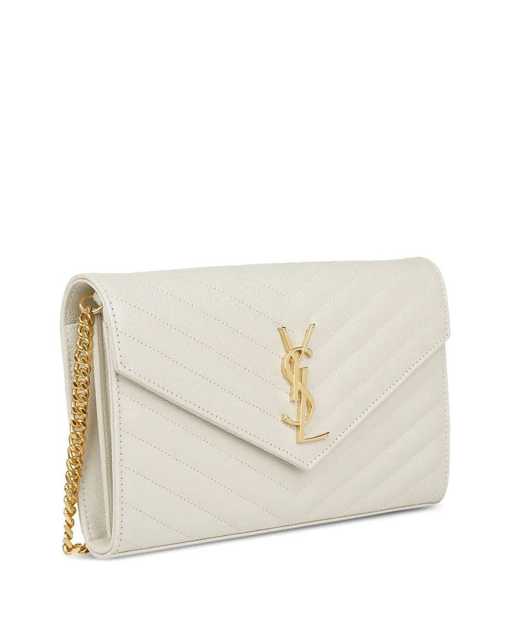 Saint Laurent Natural Classic Cassandre Chain Wallet