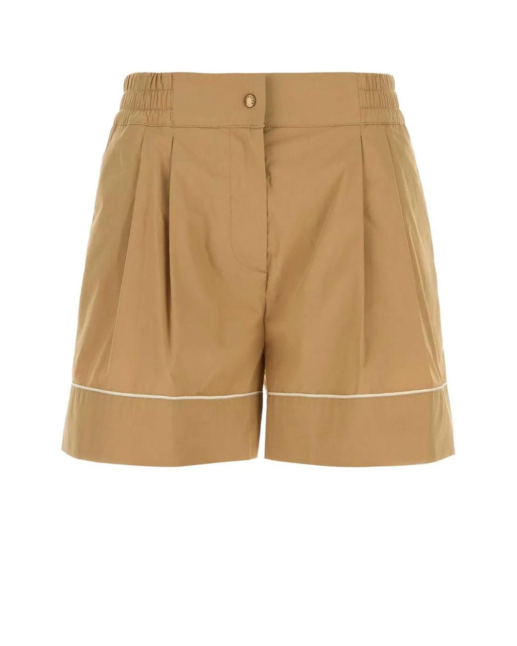 Moncler Natural Poplin Shorts