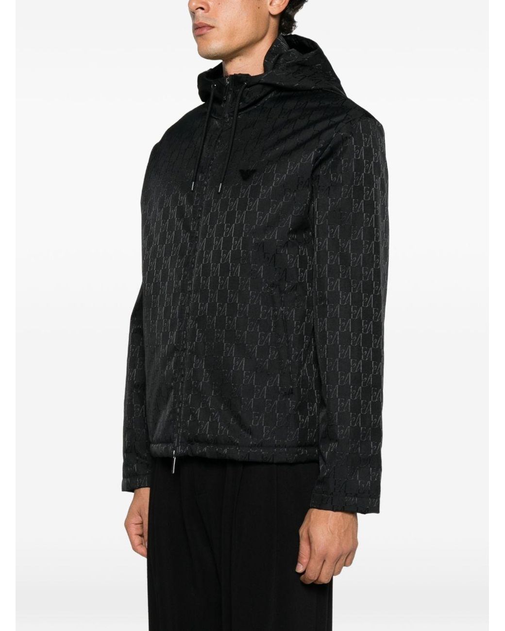 Emporio Armani Black Nylon Blouson Jacket for men