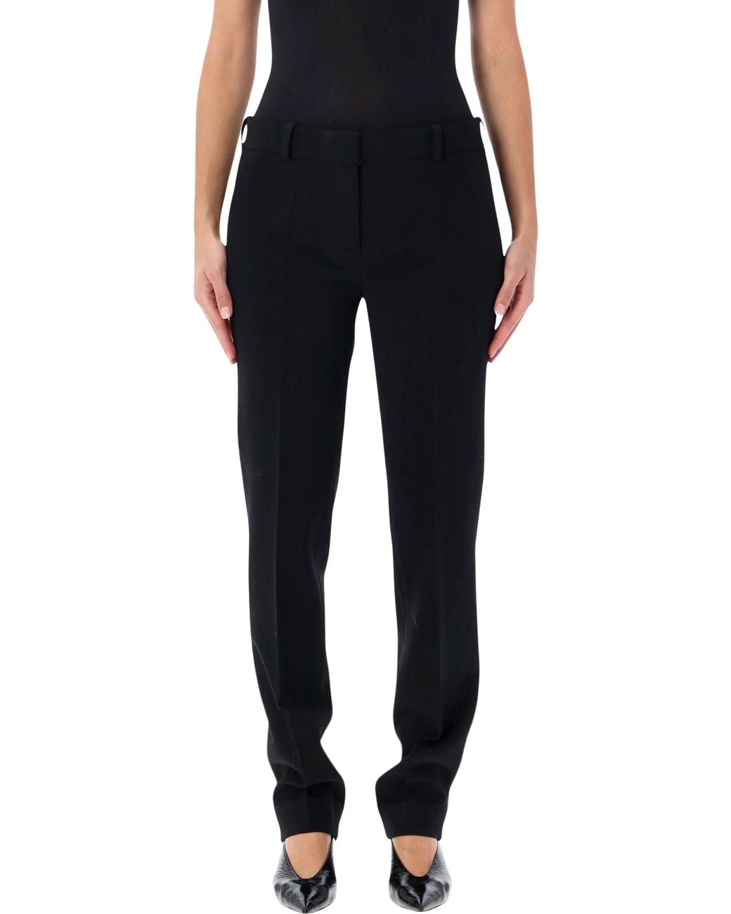 Totême Black Low-Waist Slim Pant