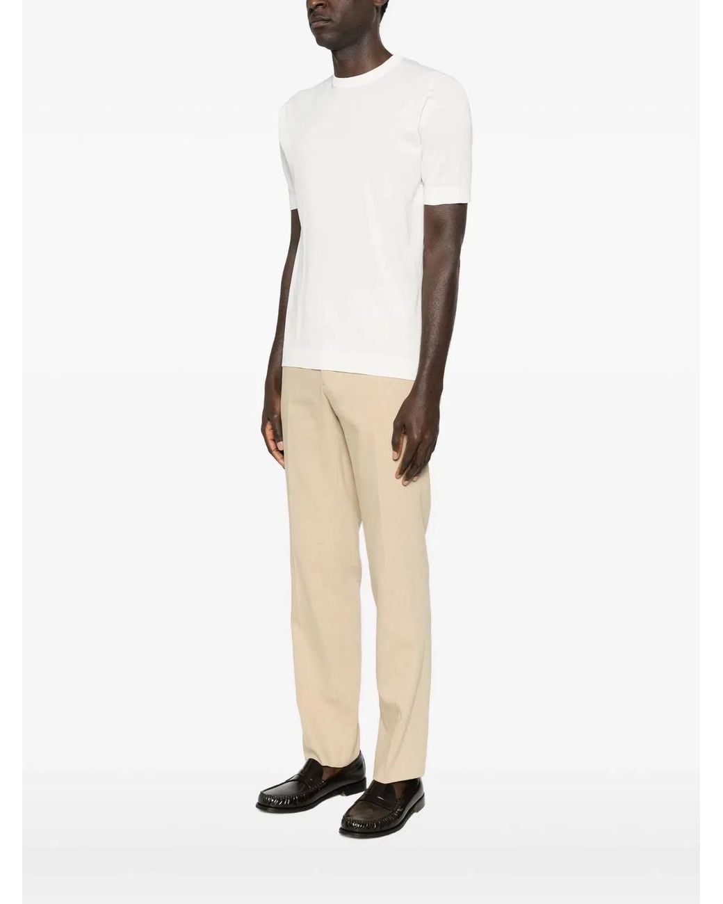Lardini White Wool Sweater for men