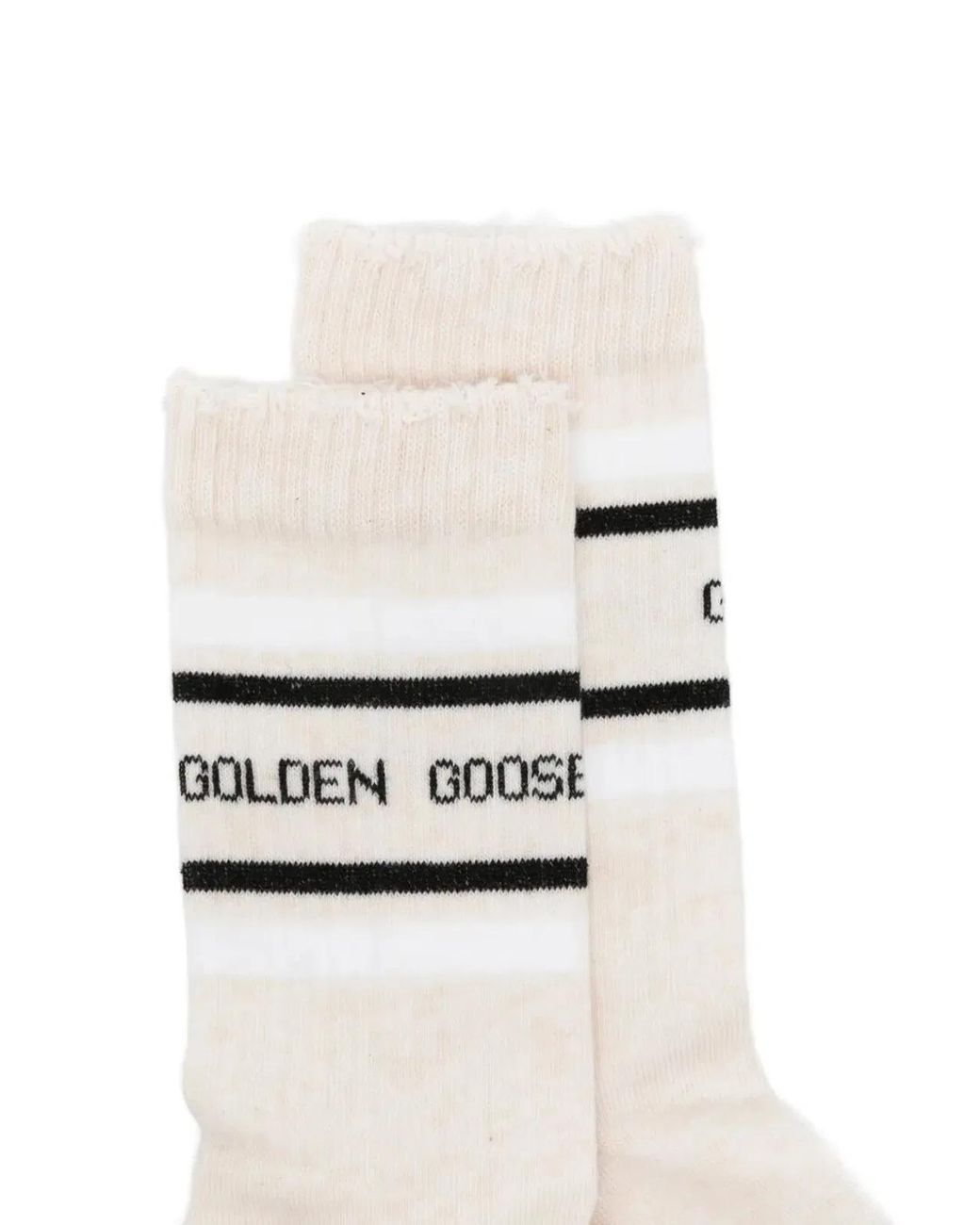 Golden Goose Deluxe Brand White Stripes Logo Socks for men