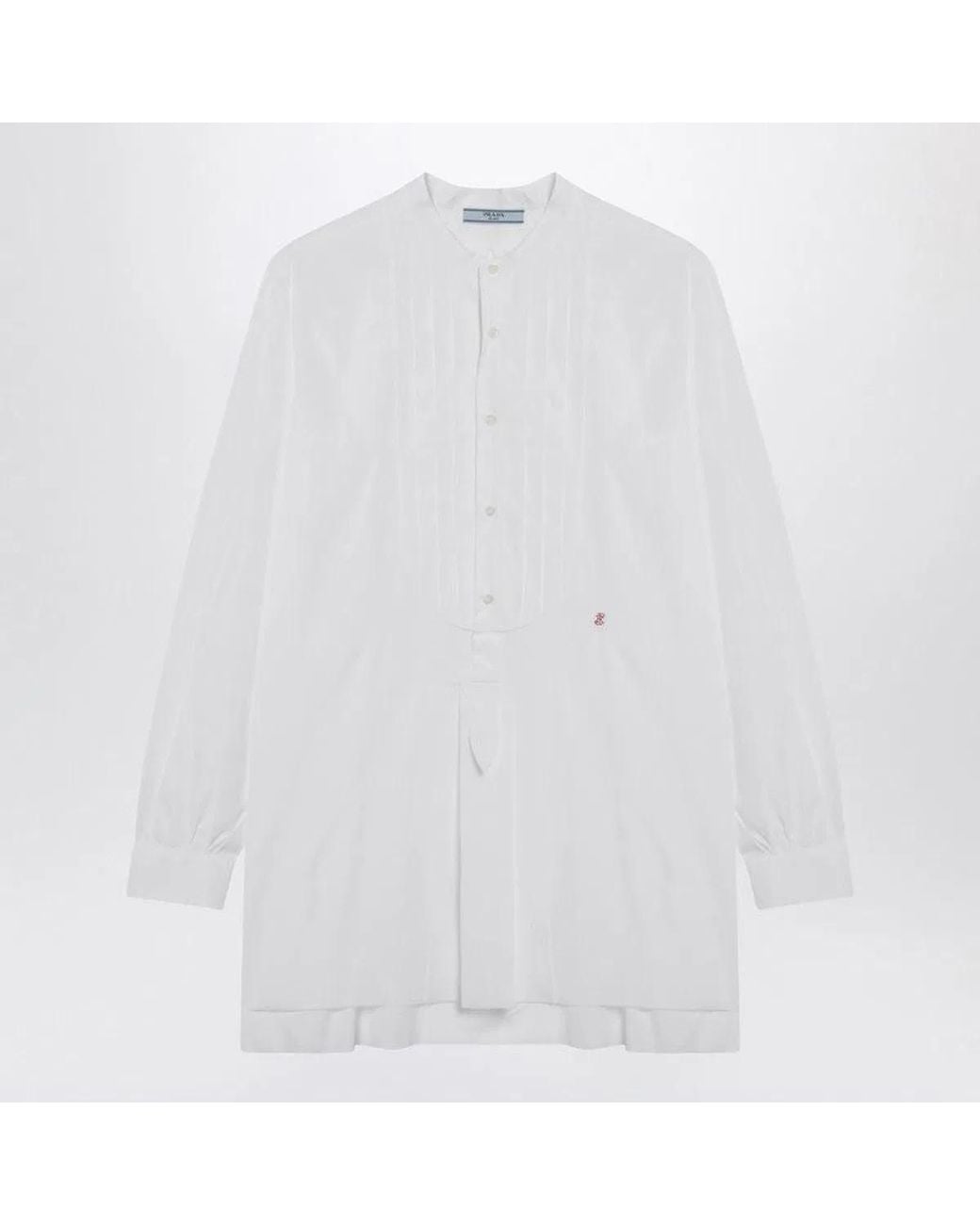 Prada White Cotton Canvas Shirt