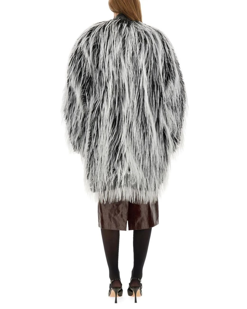 Sportmax Gray "Now1234" Ecofur Jacket