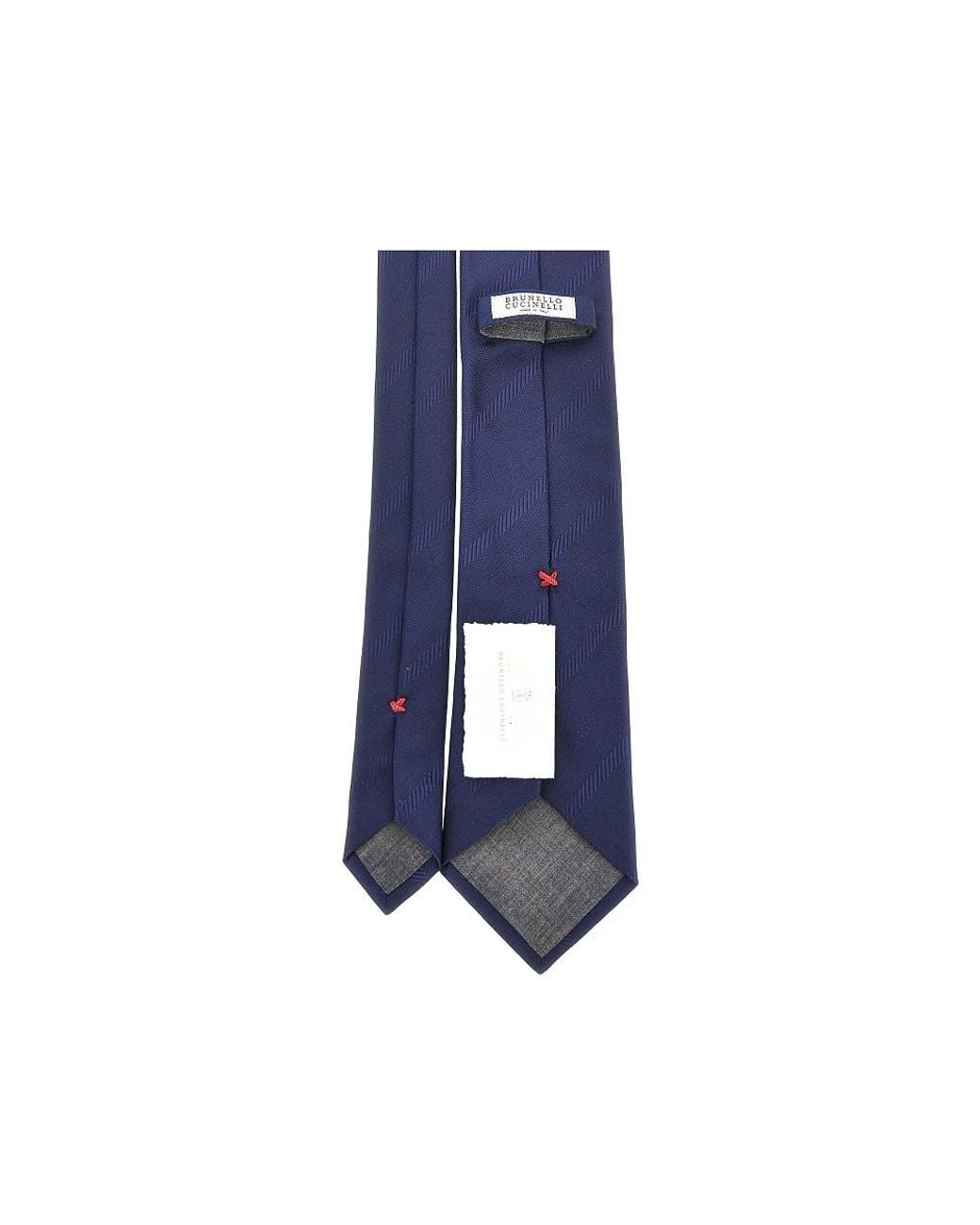Brunello Cucinelli Blue Jacquard Silk Necktie for men