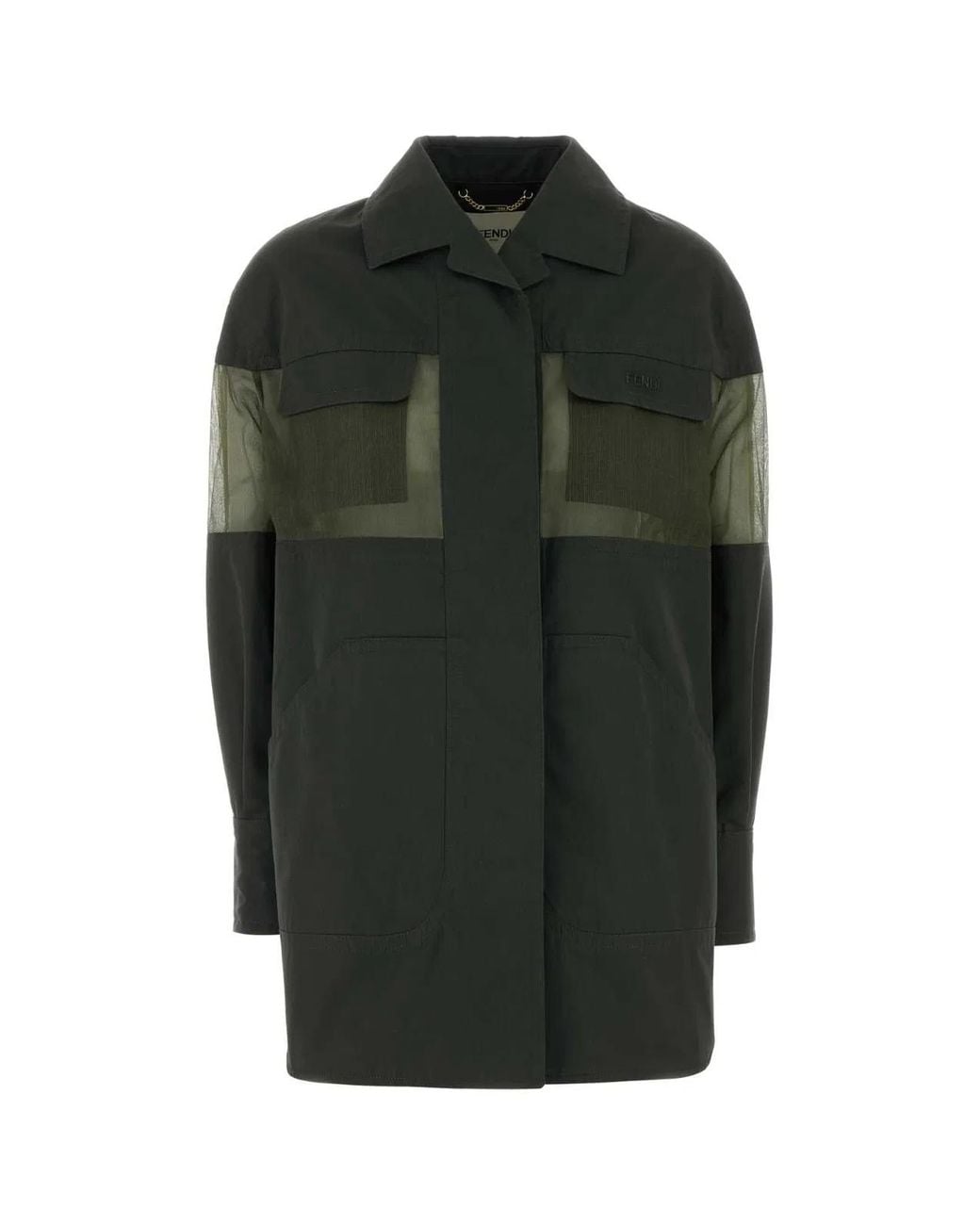 Fendi Green Cotton Blend Jacket