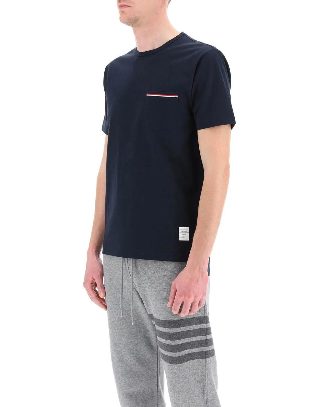 Thom Browne Black Midnight Cotton T-Shirt for men