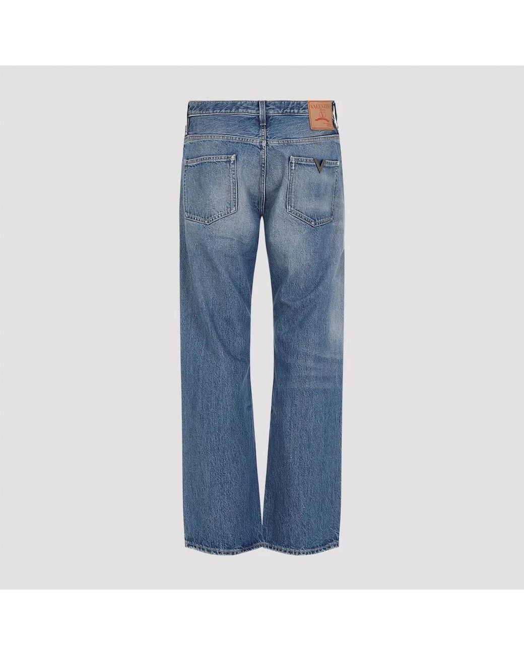 Valentino Blue Jeans With Logo Detail for men