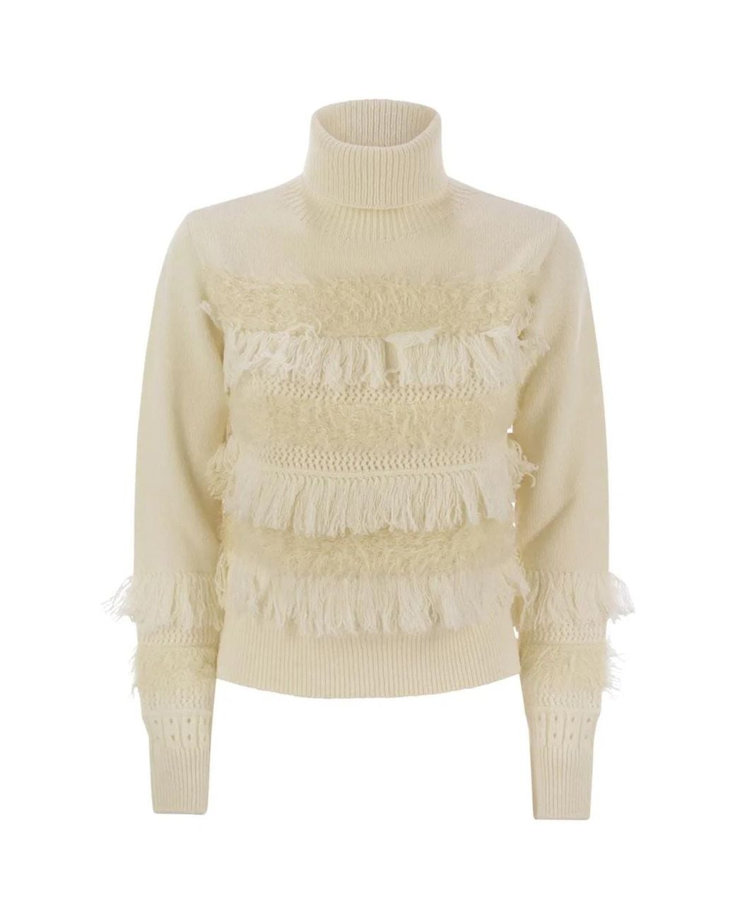 Vanisé Natural Wool And Cashmere Blend Turtleneck Sweater