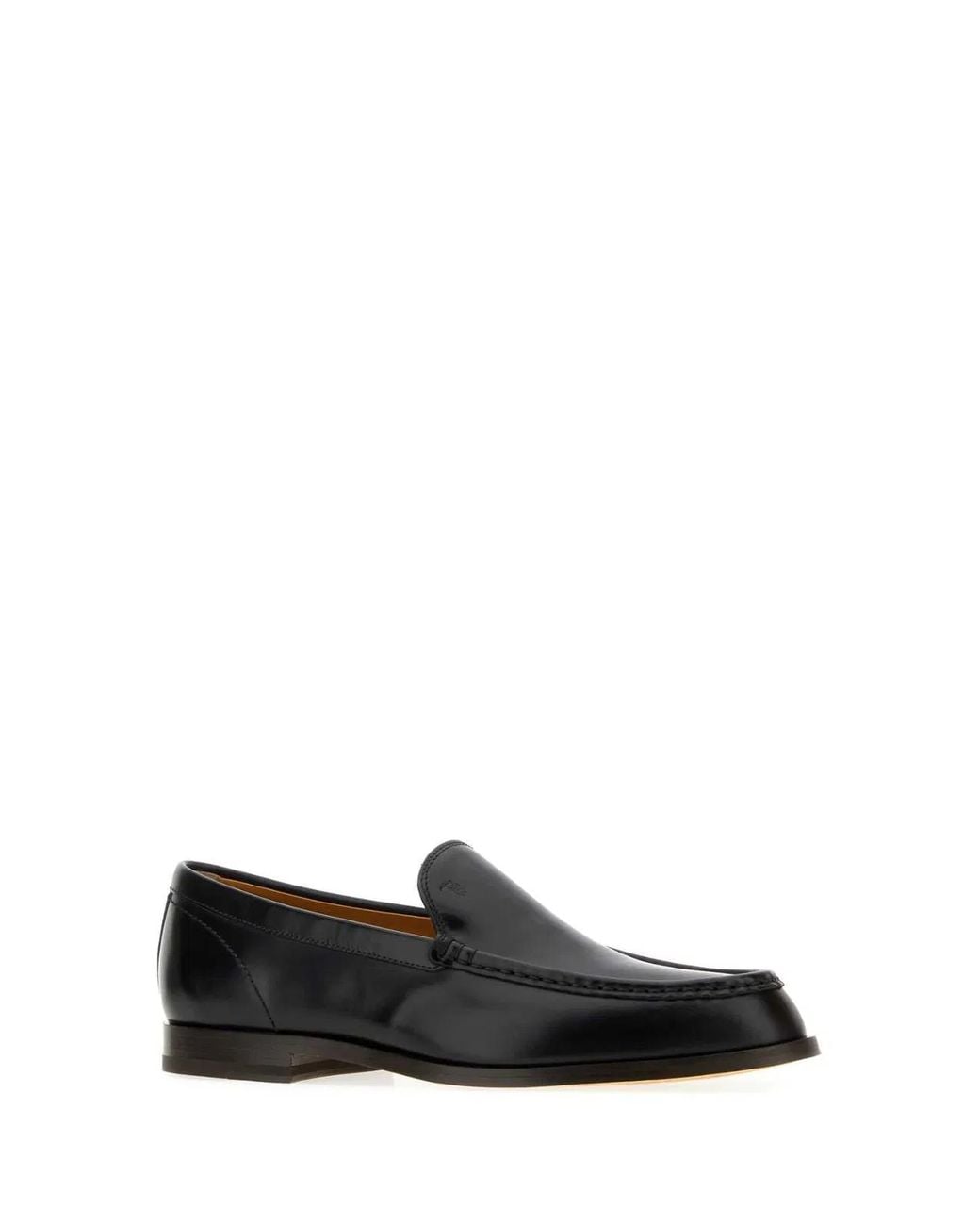 Tod's Black Leather Loafers for men