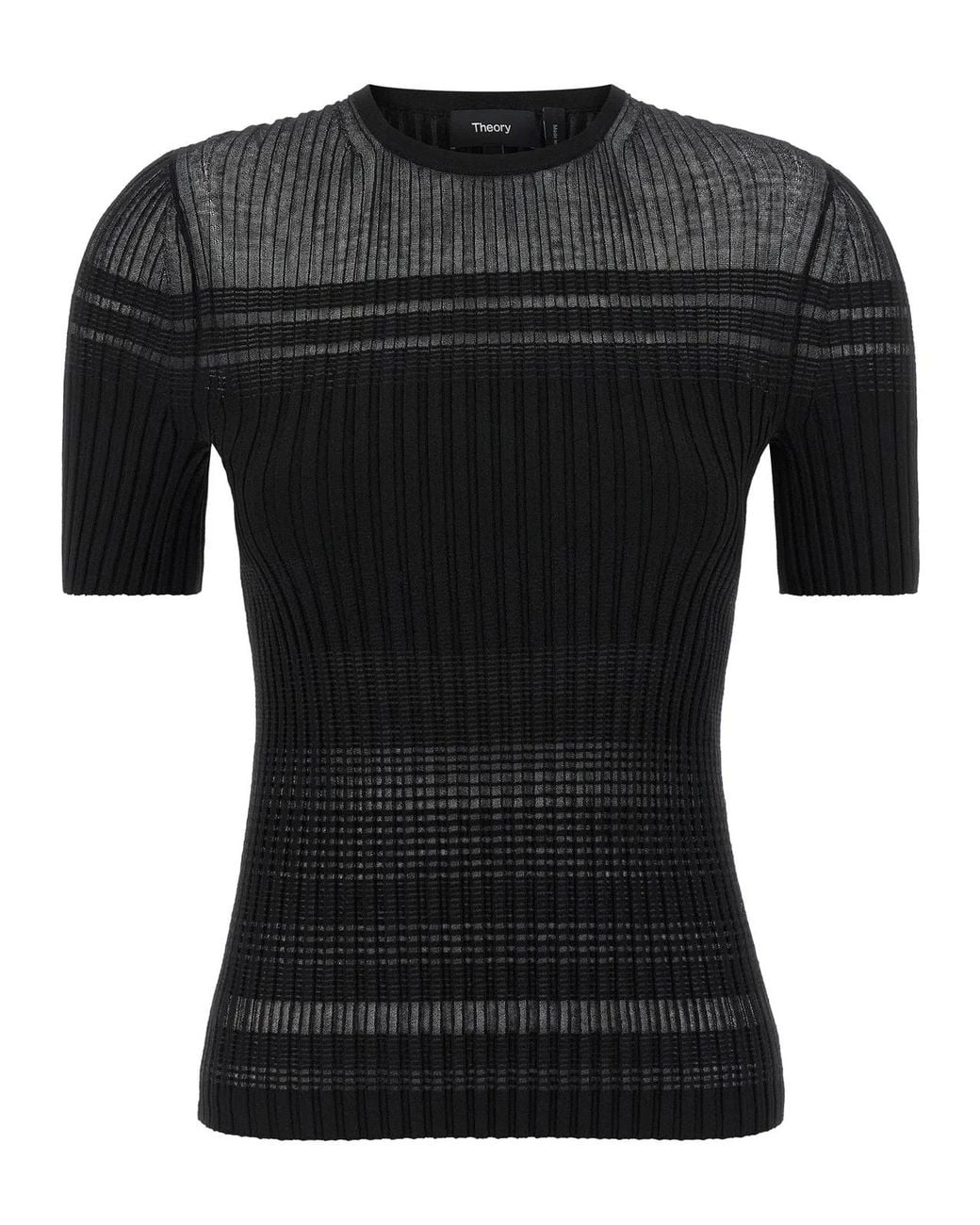 Theory Black Viscose T-Shirt