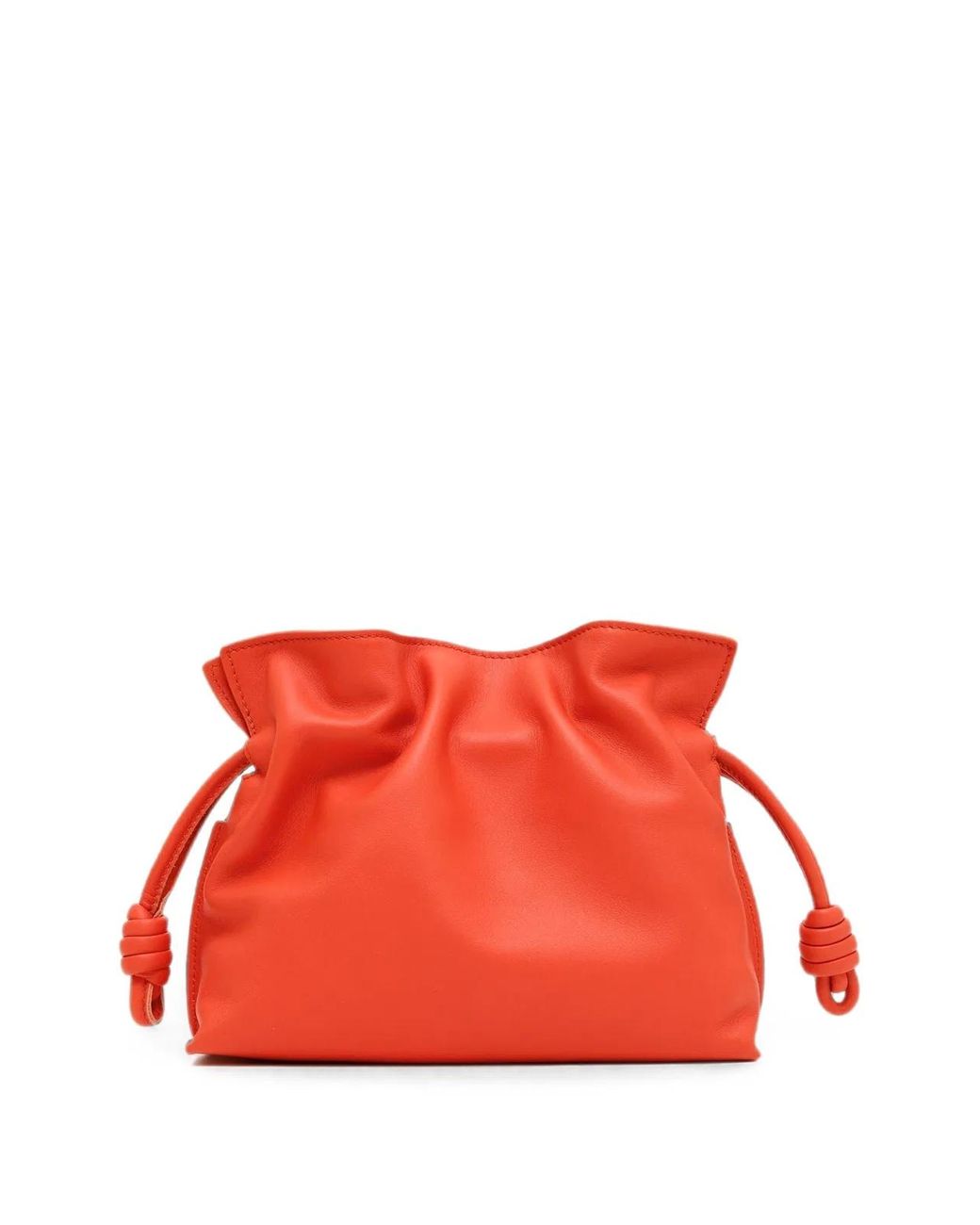 Loewe Red Mini Flamenco Leather Bucket Bag