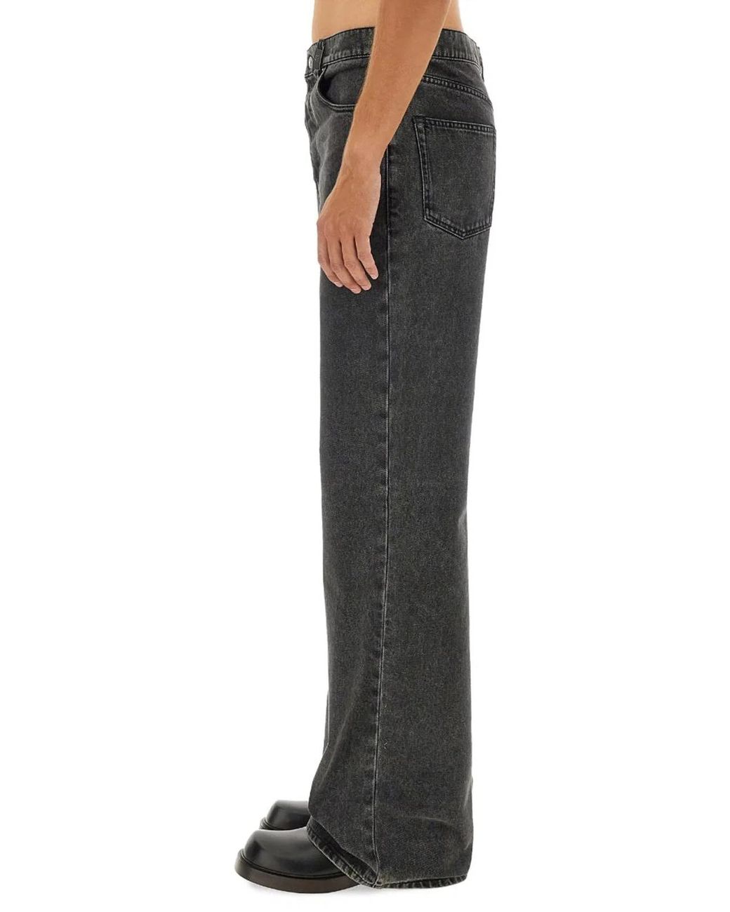 McQueen Black Jeans Baggy for men