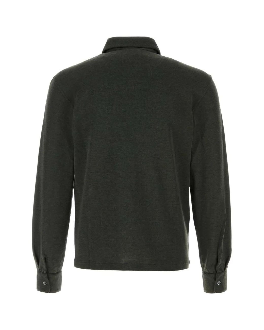 The Row Black Dark Knit Reyes Polo Shirt for men