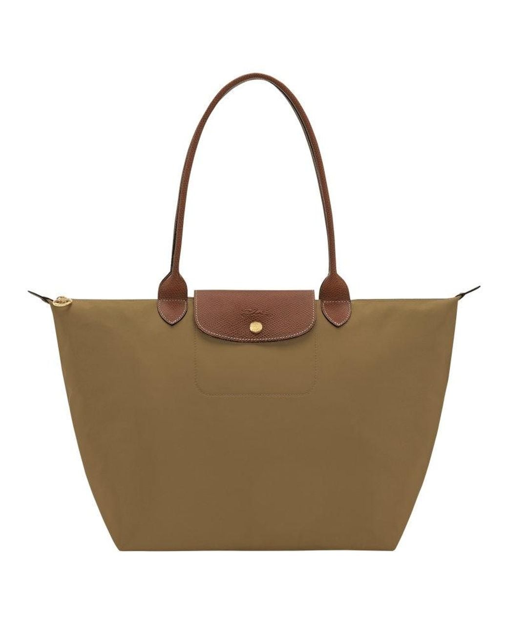 Longchamp Brown Le Pliage Original L Bag