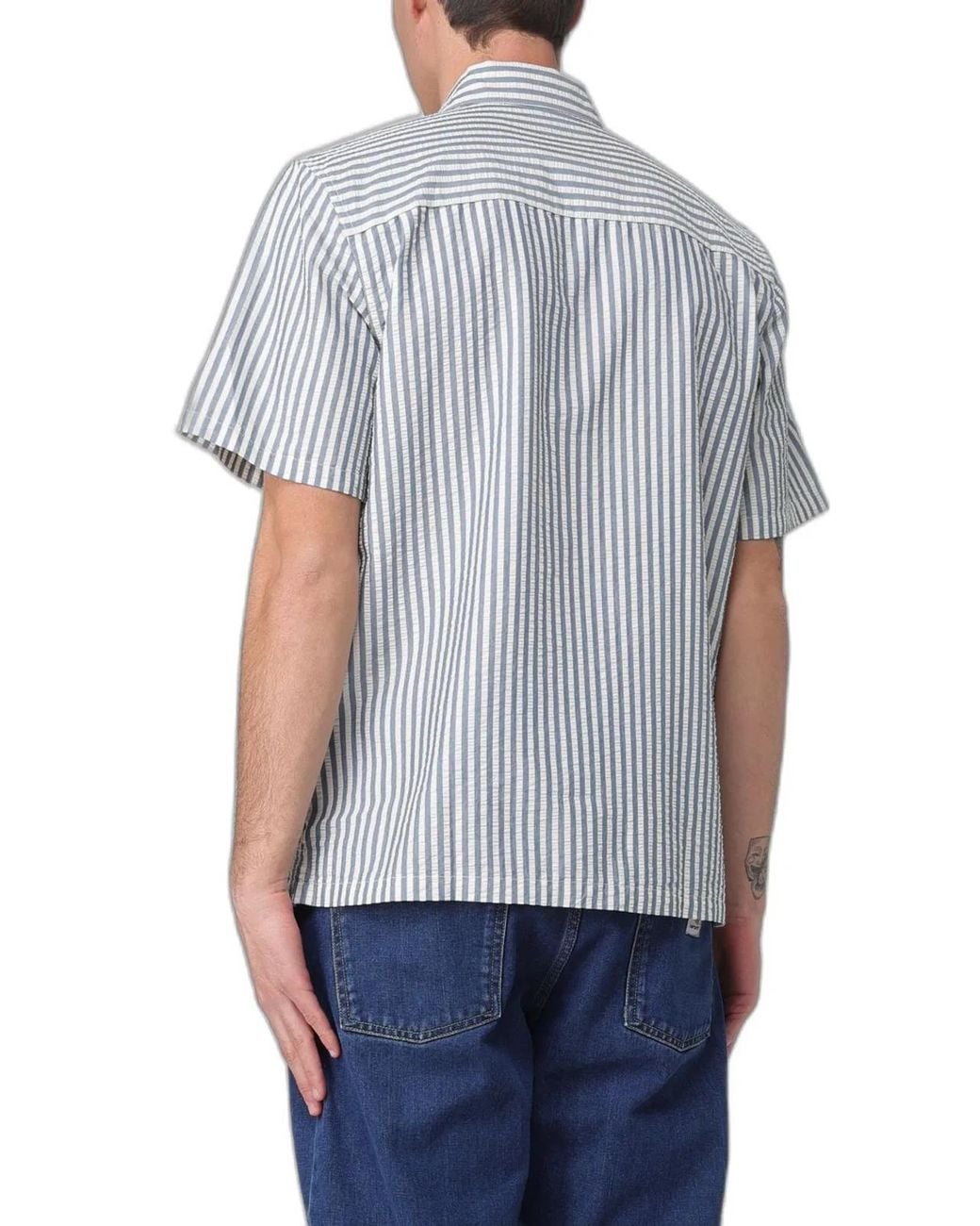 Carhartt Blue Striped Cotton Shirt