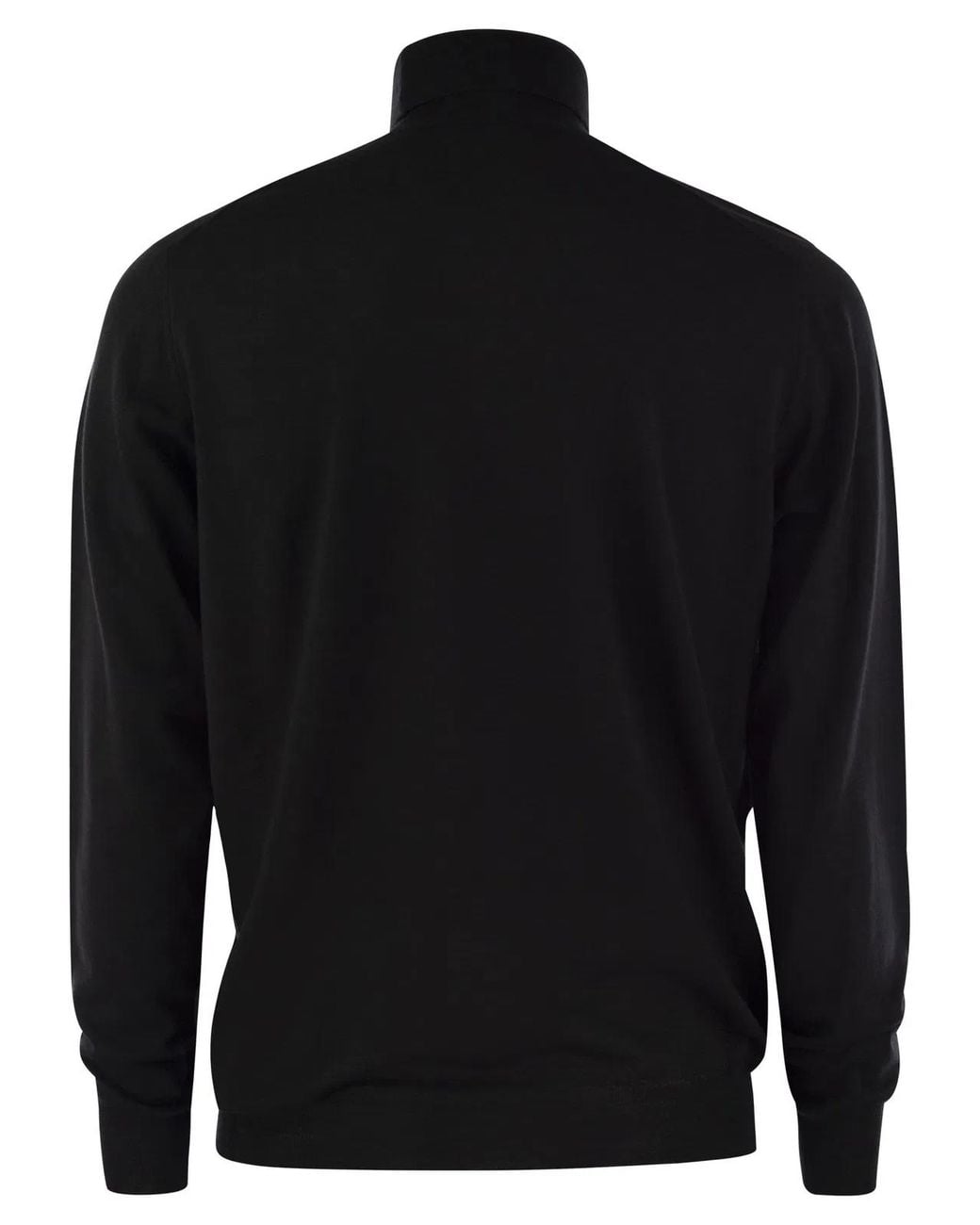 Fedeli Black Turtleneck Sweater for men