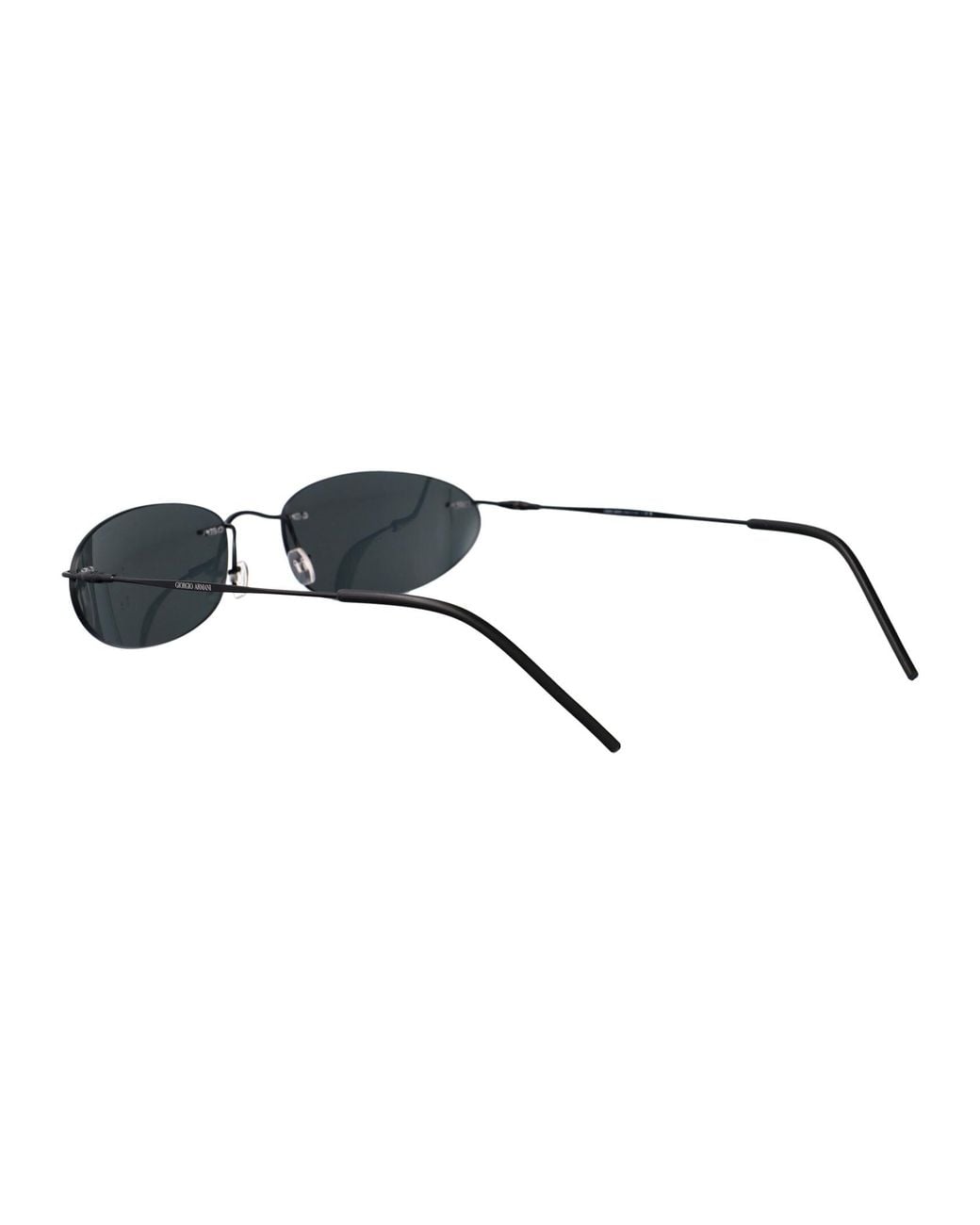 Giorgio Armani Black Matte Metal Sunglasses