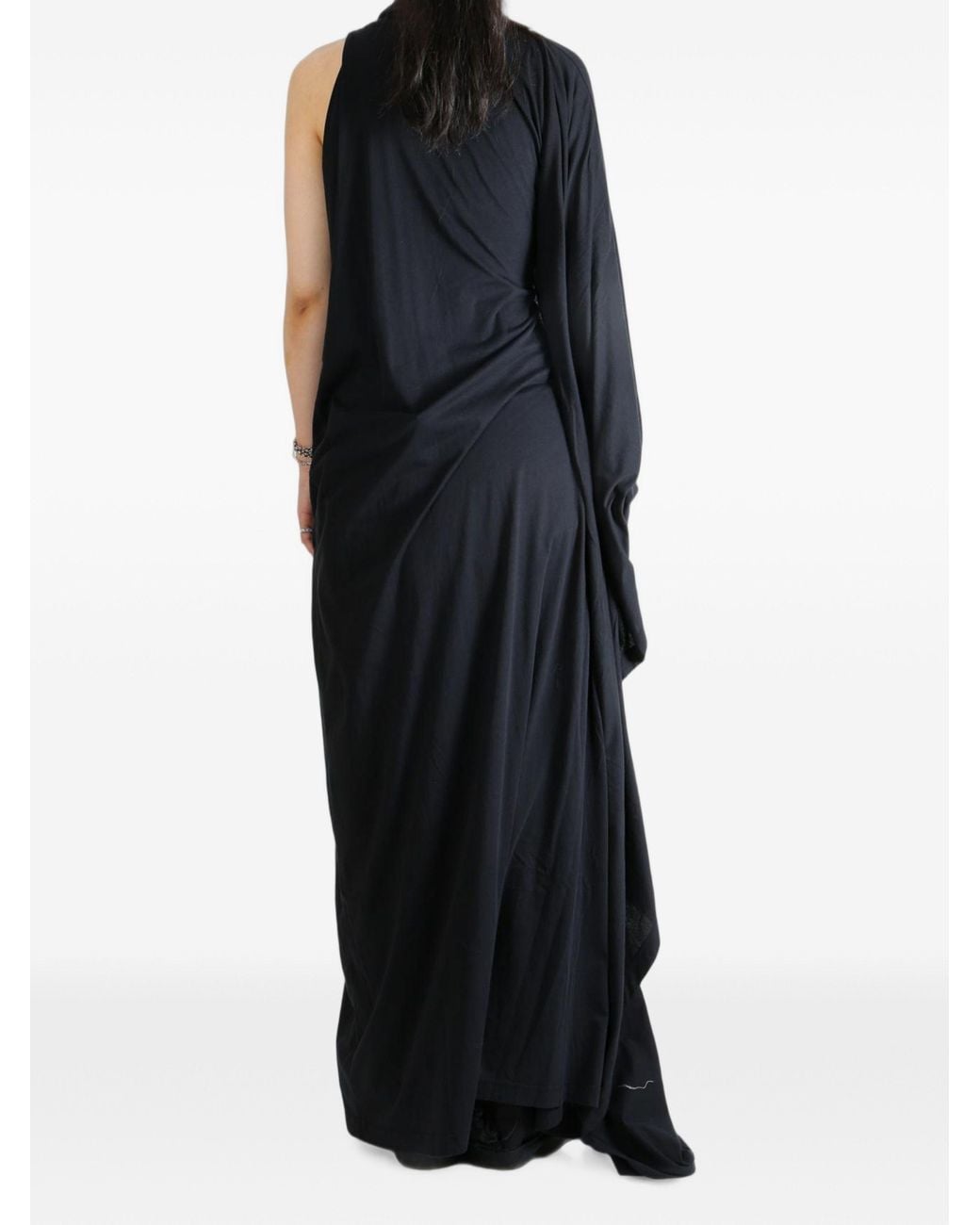 Balenciaga Black Abito The Door Lungo Drappeggiato