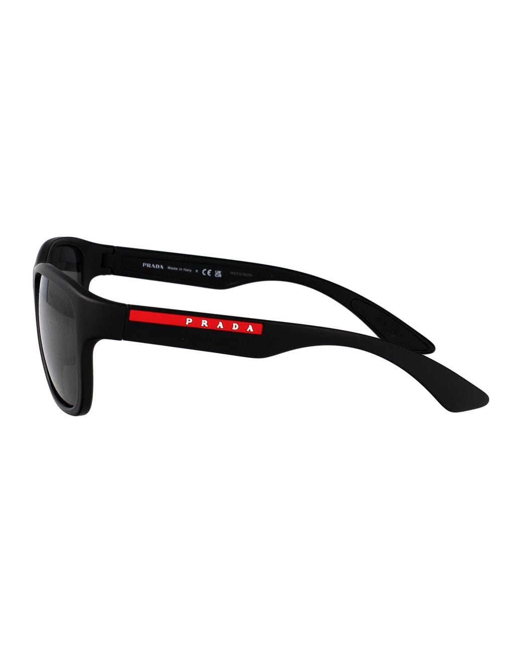 Prada Linea Rossa Black Rubber Nylon Sunglasses for men
