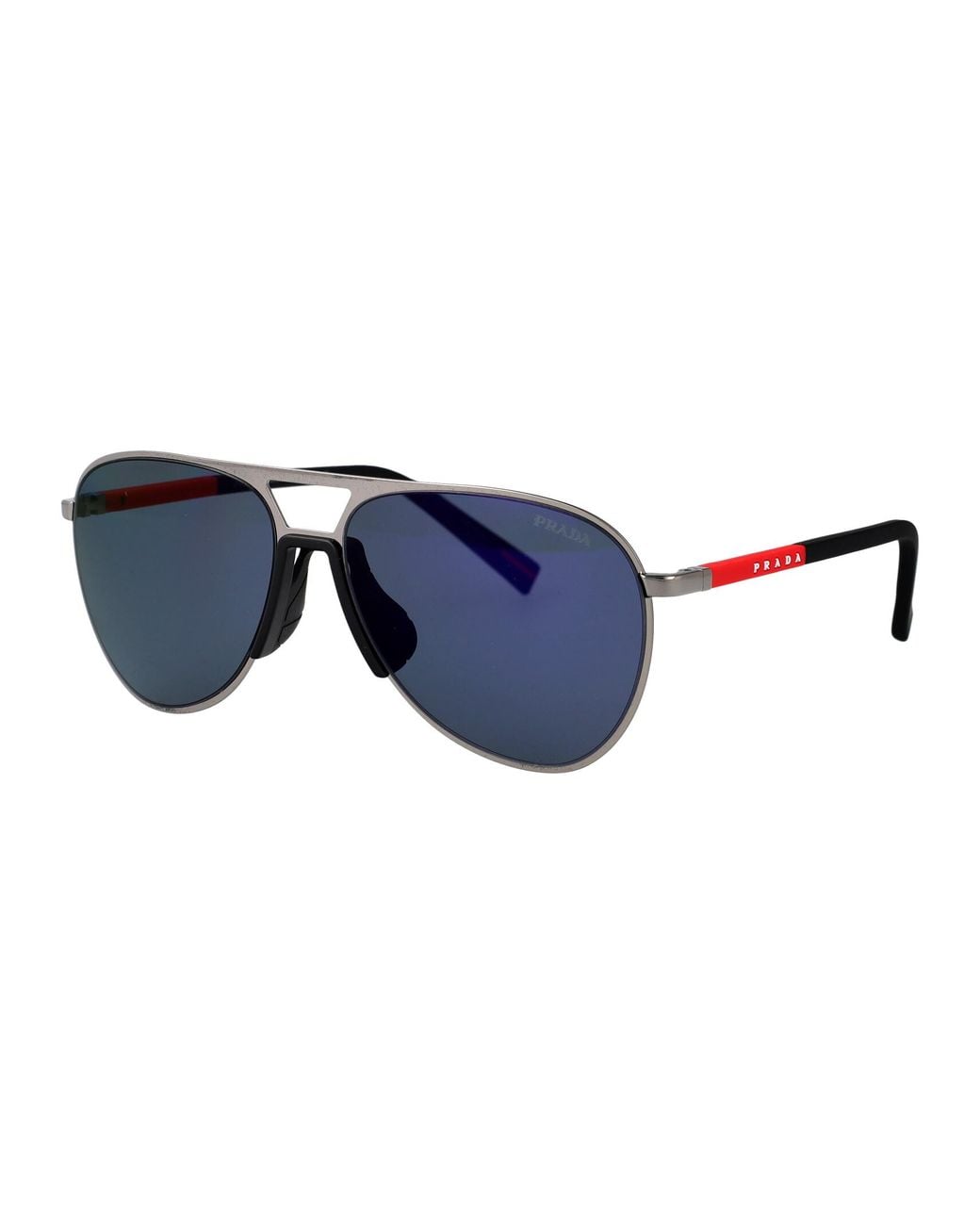 Prada Linea Rossa Blue Metal Sunglasses for men