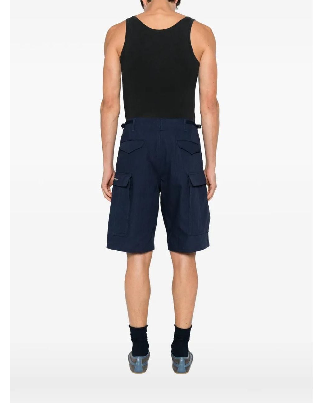 KENZO Blue Varsity' Cargo Shorts for men