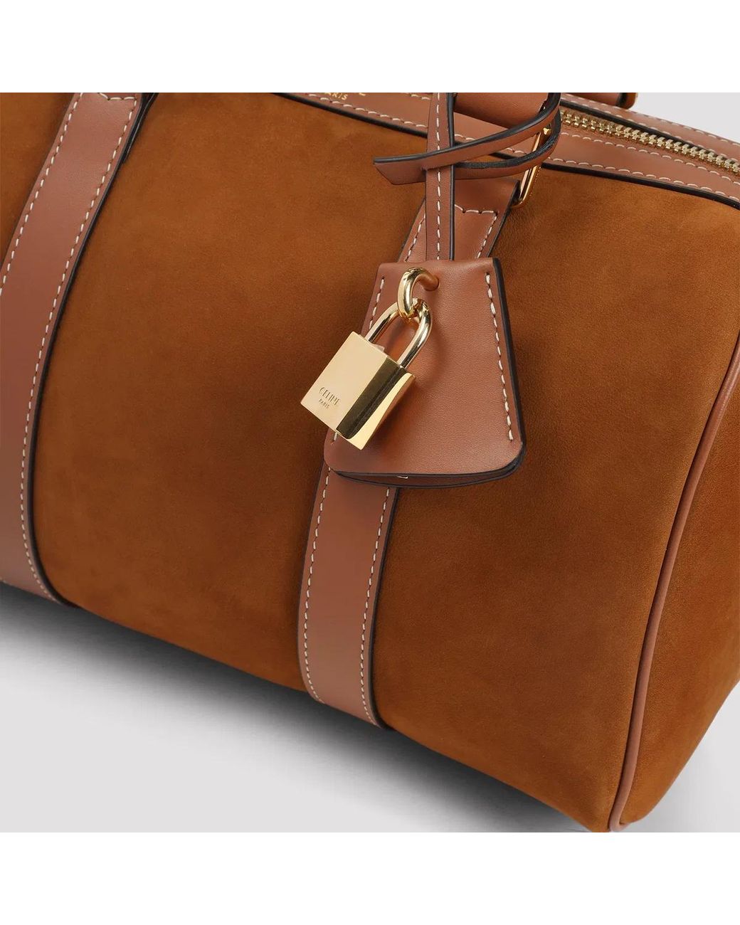 Céline Brown Medium Boston Suede Leather Shoulder Bag
