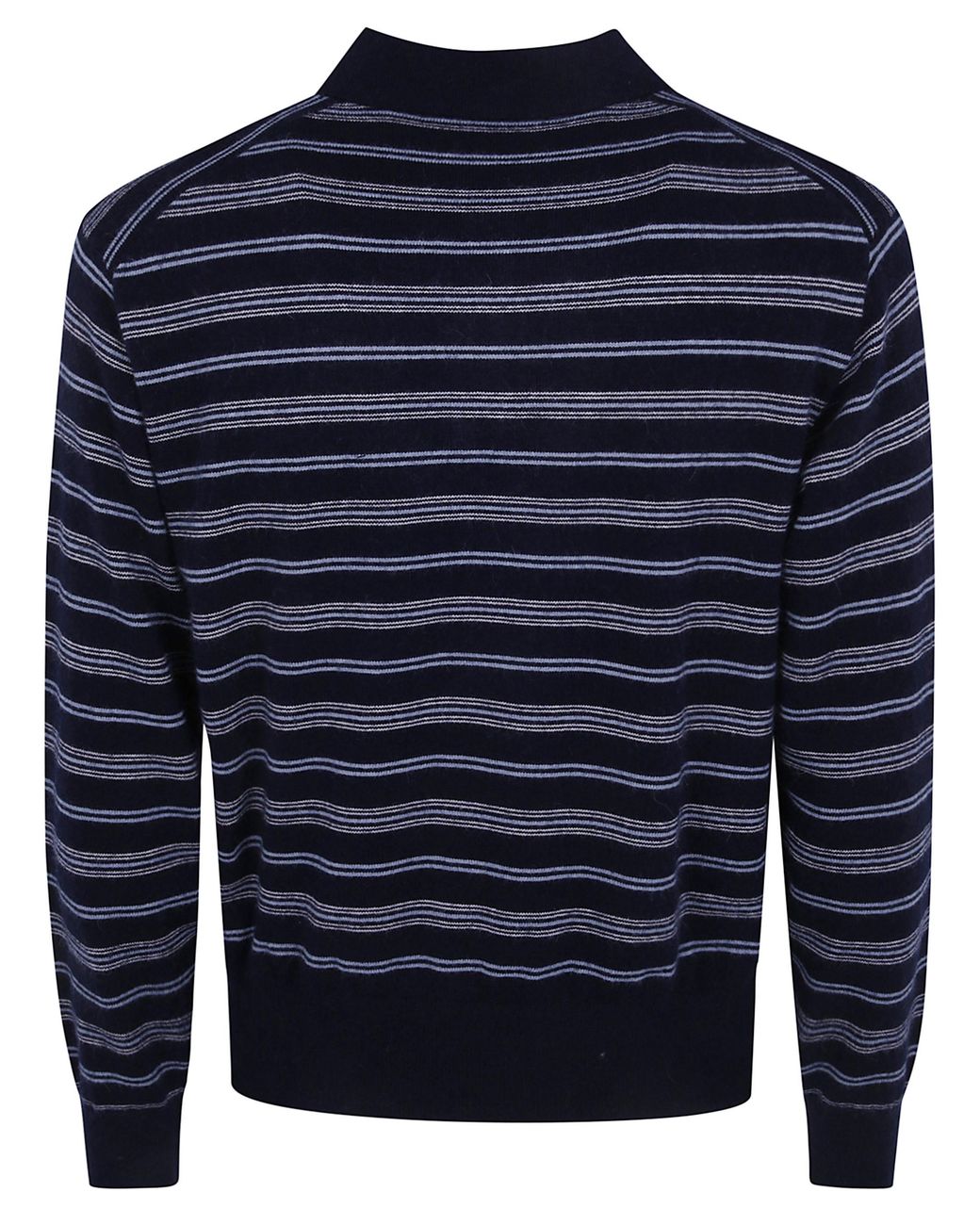 DUNST Blue Collared Striped Sweater for men