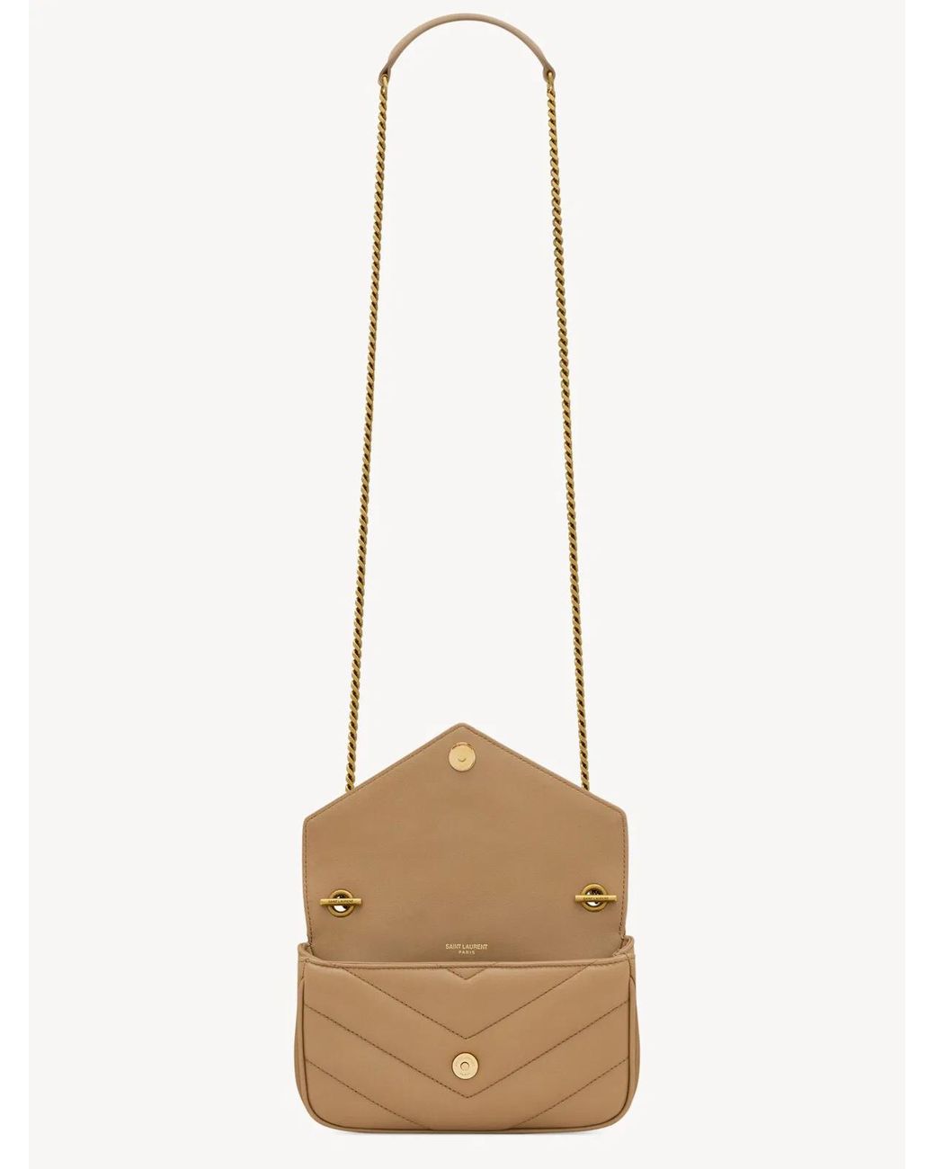 Saint Laurent Natural Shoulder Bags