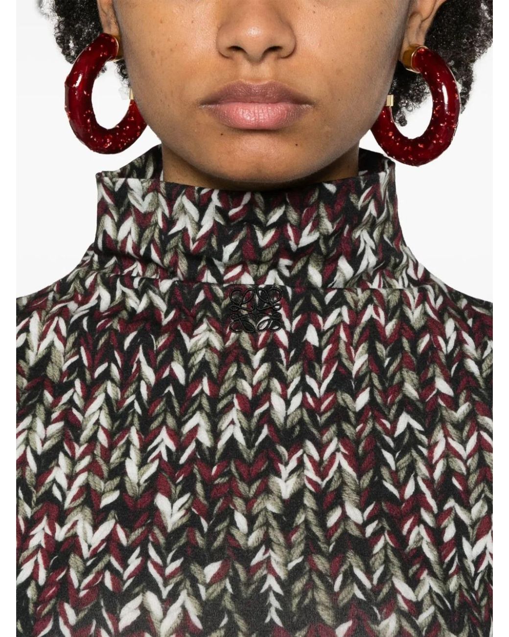 Loewe Black Jersey Turtleneck Sweater