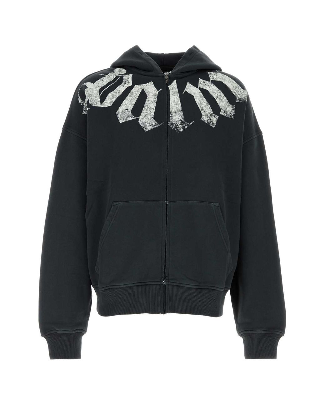 Palm Angels Black Charcoal Cotton Oversize Sweatshirt for men