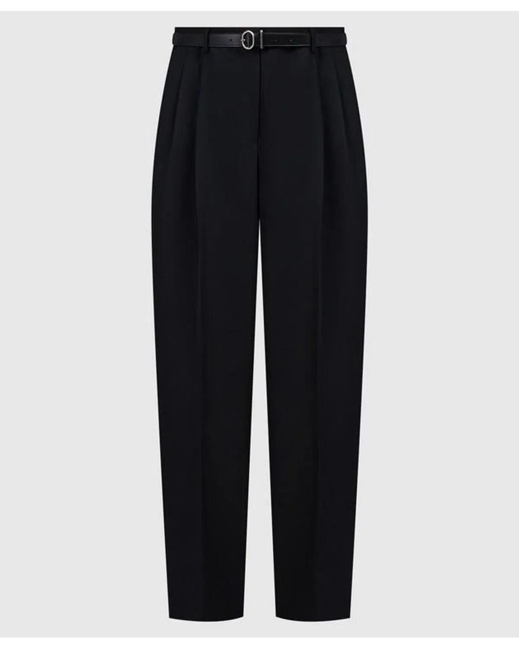 Jil Sander Blue Long Relaxed Wide Leg Pleated Pant