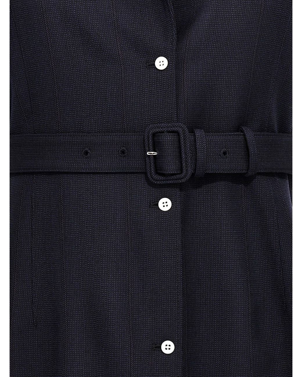 Prada Blue Belt Wool Vest