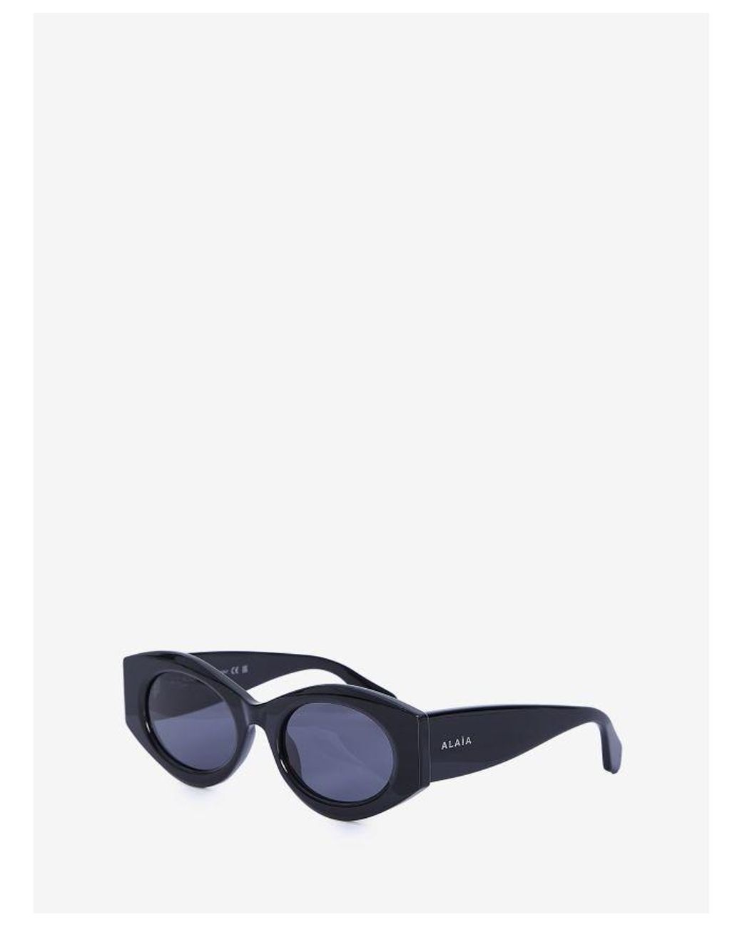 Alaïa White Shiny Solid Sunglasses