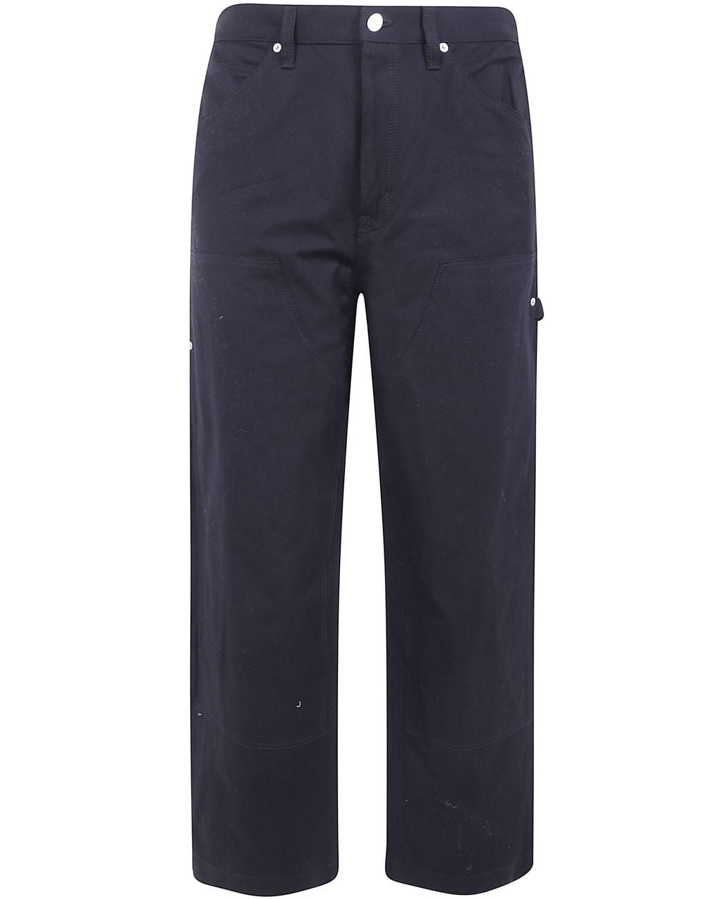 Comme des Garçons Blue Comme Des Garçons Homme Plus Boxy Wide Leg Cotton Trousers for men