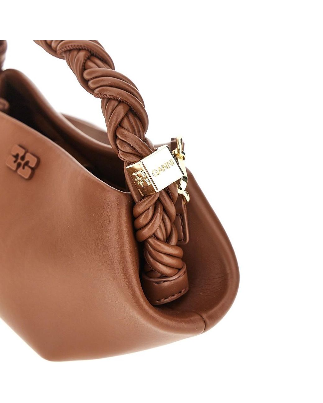 Ganni Brown Recycled Leather Bou Mini Bag