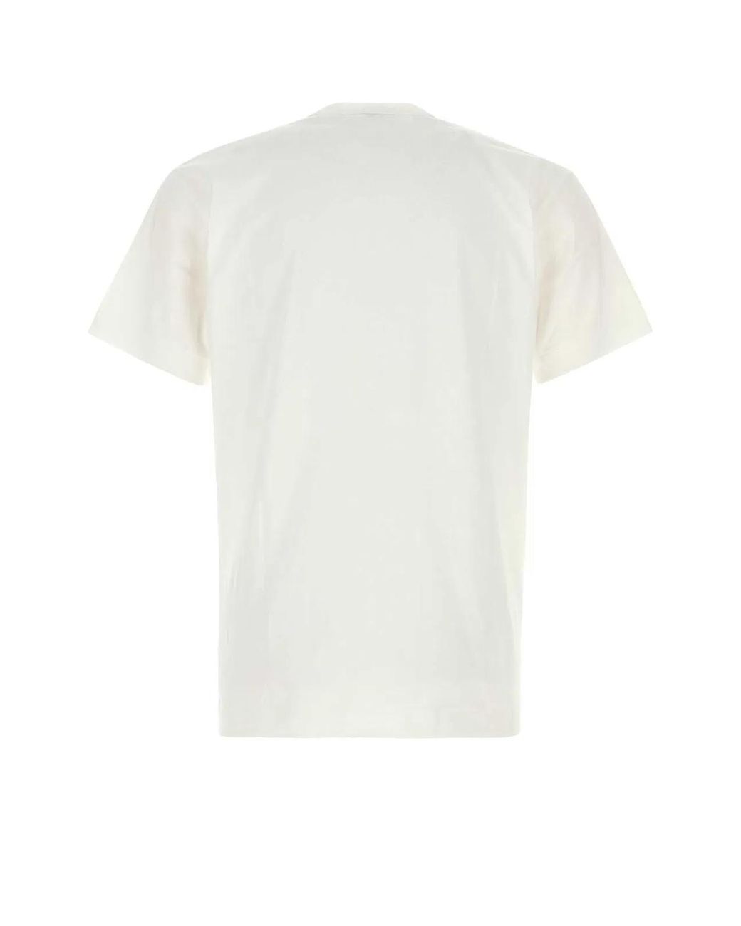 COMME DES GARÇONS PLAY White Cotton Crewneck T-Shirt for men