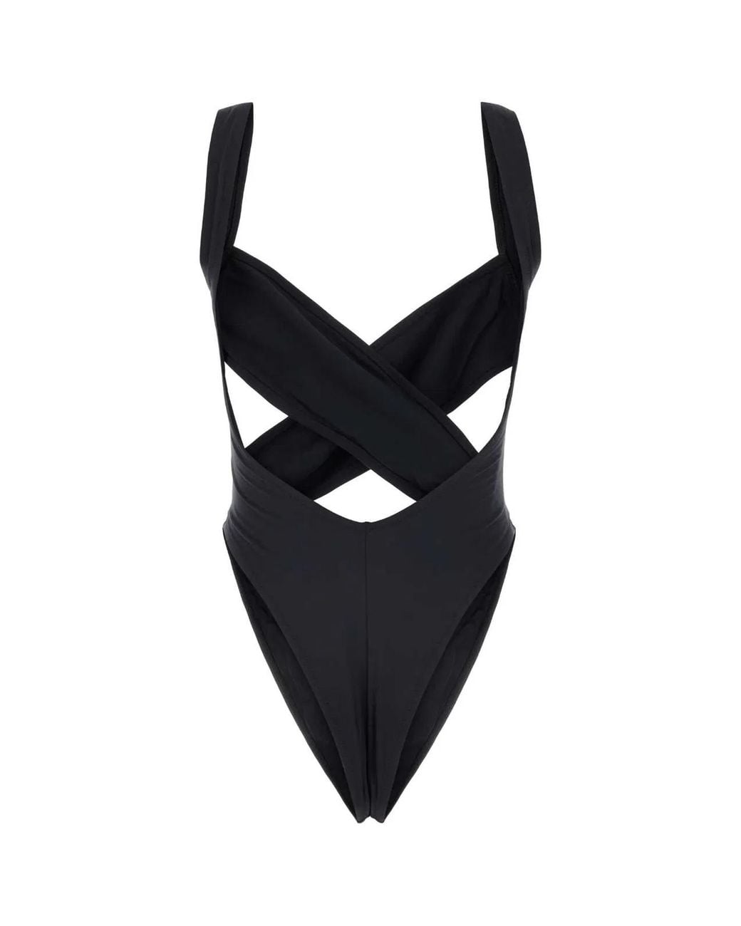 Reina Olga Black Stretch Nylon Exotica Trikini