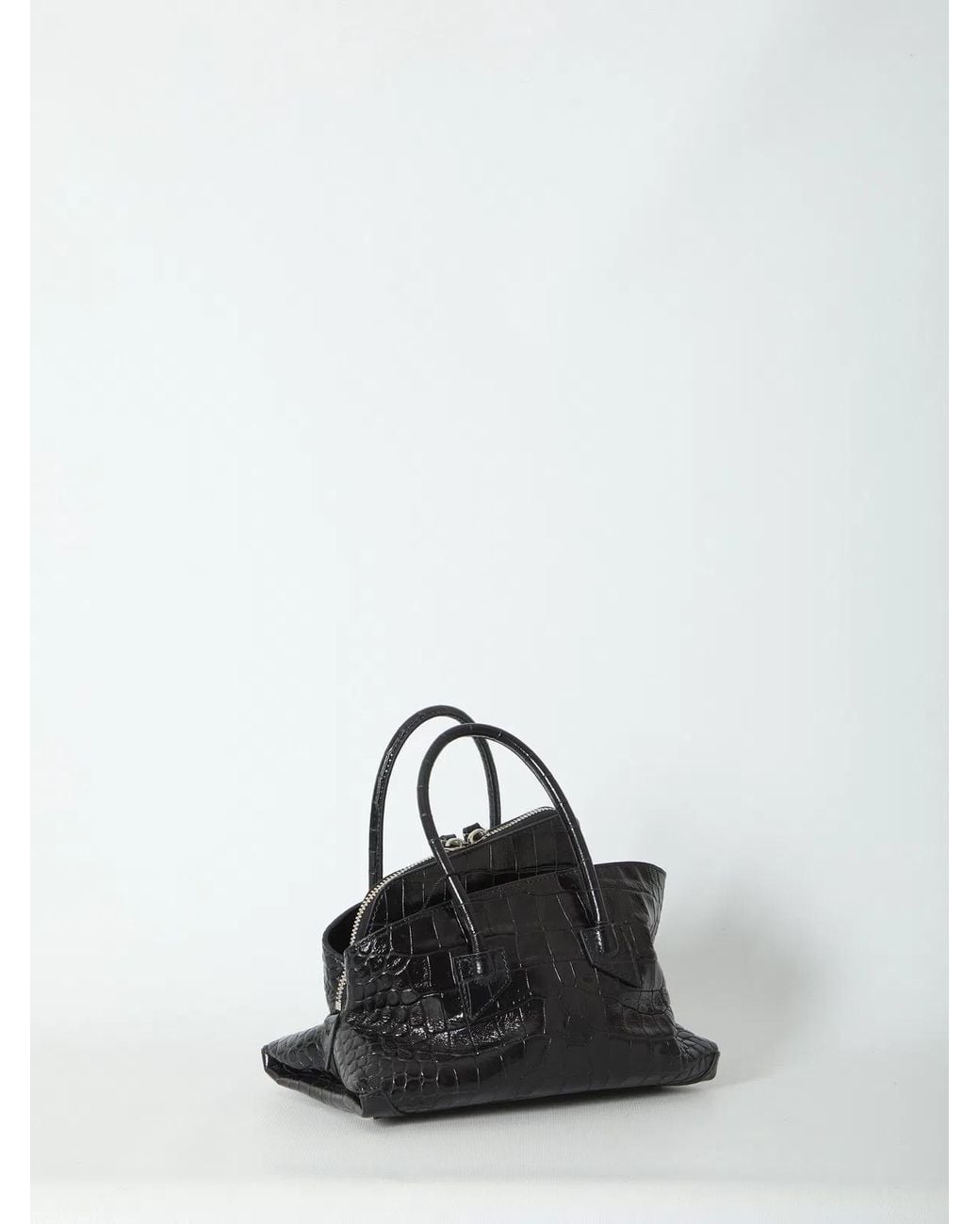 The Attico Black La Passeggiata Top Handle Bag Mini