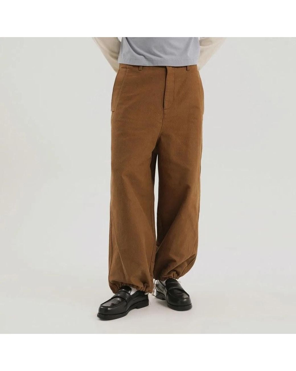 1989 STUDIO Brown Jogging Pants Workwear for men