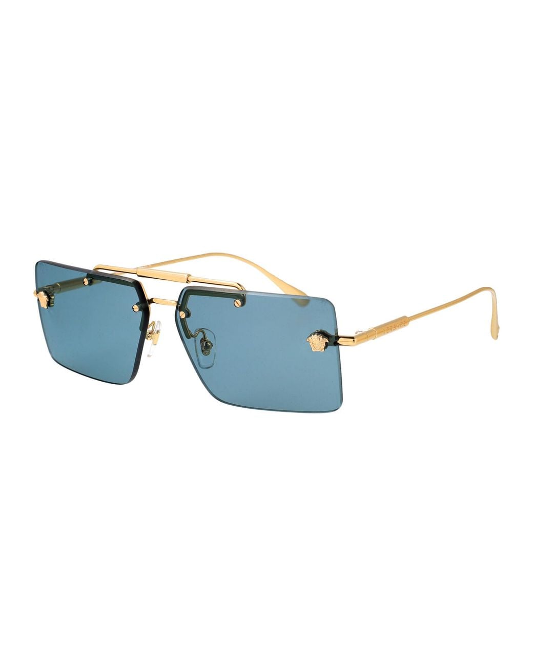 Versace Blue Metal Sunglasses