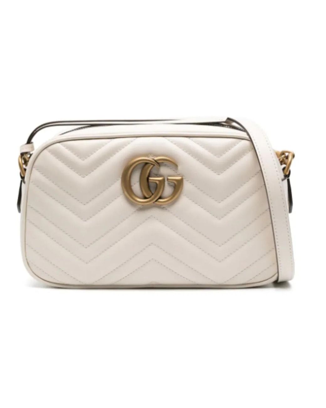 Gucci Natural Gg Marmont Shoulder Bag Small Size