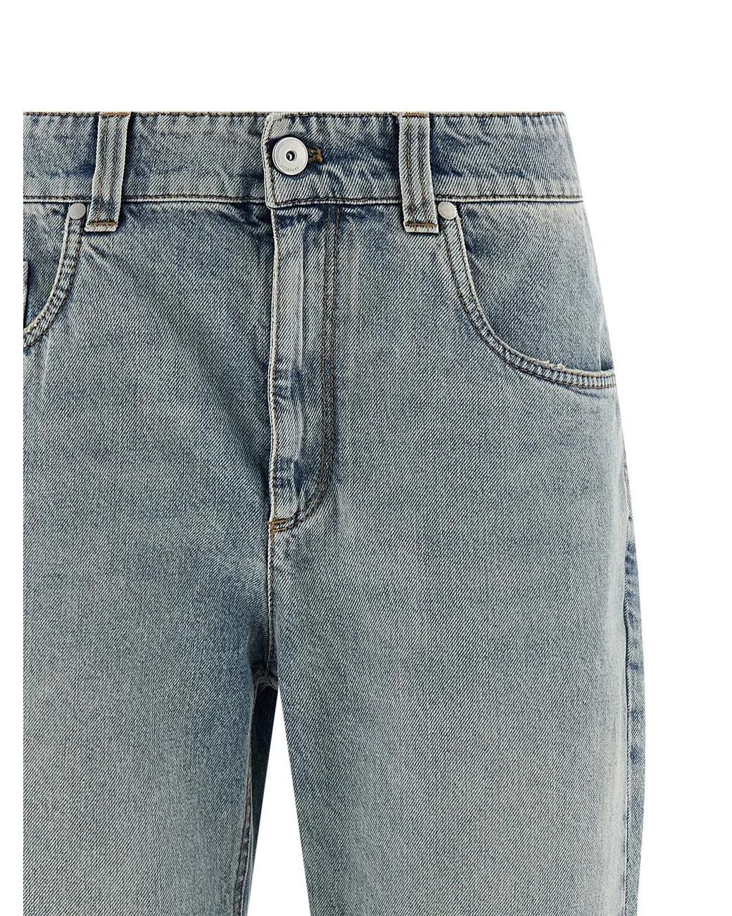 Brunello Cucinelli Blue Cotton Straight-Leg Jeans Clothing