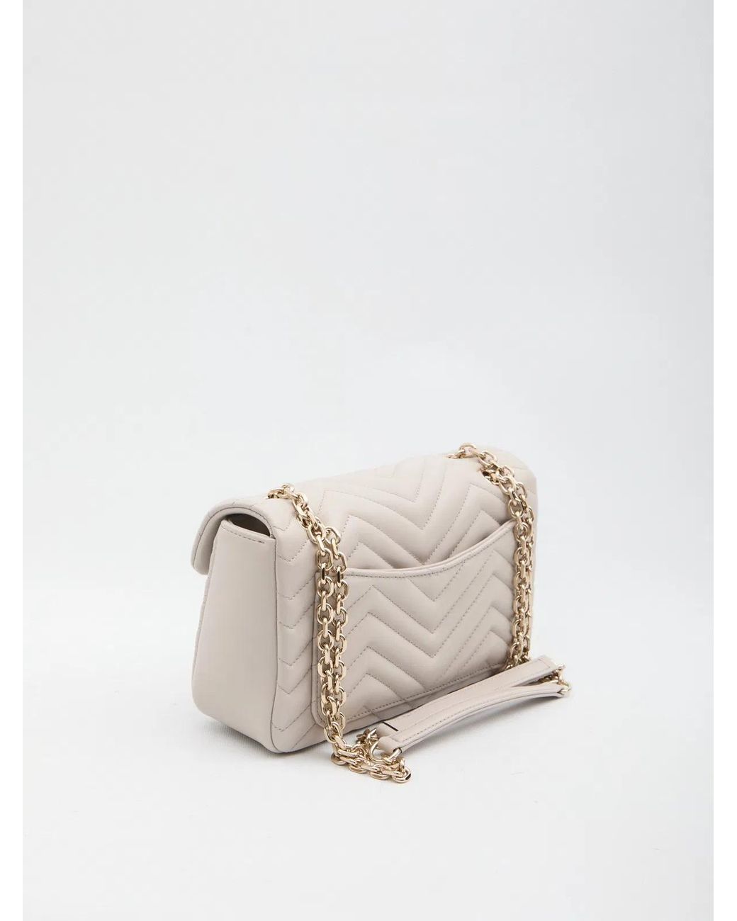 Gucci White Gg Marmont Medium Shoulder Bag